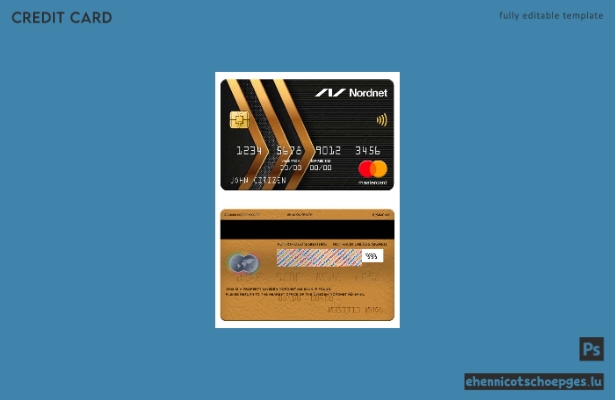 Beispielvorschau der schwedischen Nordnet AB Bank Mastercard